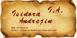 Isidora Andrejin vizit kartica